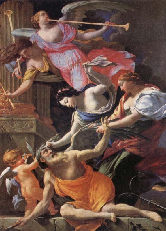Simon  Vouet Saturn,conquered byu Amor,Venus and Hope oil painting picture